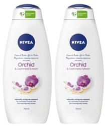 Nivea Set 2 x Gel de Dus 2 in 1 Nivea Orchid & Cashmere, 750 ml