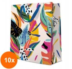 Elcadis Set 10 x Pungi Cadou Mari, Colorful Exotic, 26.5 x 33.5 x 13 cm, Perfecto (CLE-10xELC-PC-SL-EX)