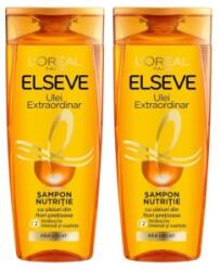 Elseve Set 2 x Sampon L'Oreal Paris Elseve Ulei Extraordinar, pentru Par Uscat, 250 ml