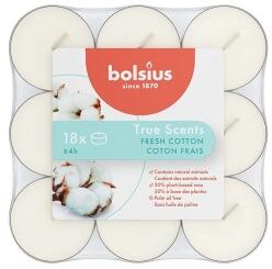 Bolsius Lumanare Pastila Bolsius, Fresh Cotton, Timp de Ardere 4 Ore, 18 Bucati (LCA-TRU-PT18-71-TS)
