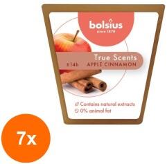 Bolsius Set 7 x Lumanare Piramida, Mar si Scortisoara (GIL-7xLCA-TRU-LPPI-95-ACN-TS)