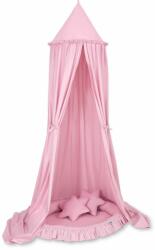  Készlet: gyerekszobába való függő baldachin, fodros fodros fészek, rózsaszín párnák