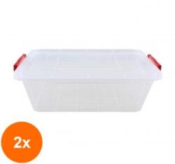 Sterk Plast Set 2 x Cutie Alimentara Dreptunghiulara cu Maner, 4 l, Sterk Plast (CLE-2xELC-SK-CAL4)