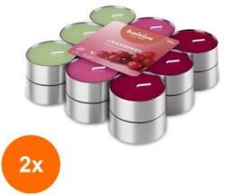 Bolsius Set 2 x 18 Lumanari Pastila Bolsius, Merisoare, Timp Ardere 3.5 Ore, Multicolore (GIL-2xLCA-PBA18N-89-AFI)