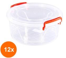 Sterk Plast Set 12 x Cutie Alimentara Rotunda Maya, 0.3 l, Sterk Plast (CLE-12xELC-SK-CARM0,3)