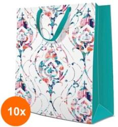 Elcadis Set 10 x Pungi Cadou Mari, Tie-Dye, 30 x 41 x 12 cm, Perfecto (CLE-10xELC-PC-SB-TD)