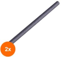 Biodeck Set 2 x 250 Paie Biodegradabile Compostabile de Hartie Negre, Ambalaj Individual, 7 mm (OIB-2xPAI-HART-AI-N-7-250)