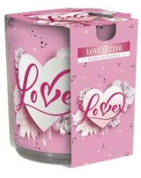 LCA Lumanare Parfumata in Pahar Imprimat, Love Letter, 22 Ore (LCA-SN72S-04)