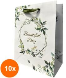 Elcadis Set 10 x Pungi Cadou Medii, Beautiful Day, 20 x 25 x 10 cm, Perfecto (CLE-10xELC-PC-SM-BD)
