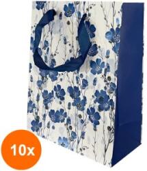 Elcadis Set 10 x Pungi Cadou Medii, Flax Plants, 20 x 25 x 10 cm, Perfecto (CLE-10xELC-PC-SM-FP)