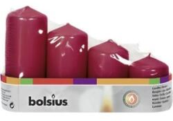 Bolsius Lumanari Stalp, Burgundy, 4 Bucati, Bolsius (LCA-STB-A4-44-BUR)