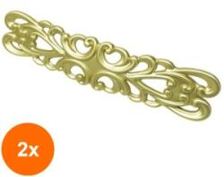 Ideal Feroluc Set 2 x Maner Model Bagdad, 96 mm, Finisaj Auriu (EDI-2xIFR-18512)
