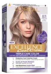 L'Oréal Vopsea de Par Permanenta cu Amoniac L'Oreal Paris Excellence Cool Creme 8.11 Ultra Ash Light Blonde, 192 ml