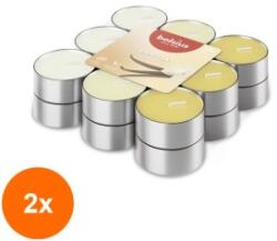 Bolsius Set 2 x 18 Lumanari Pastila Bolsius, Vanilie, Timp Ardere 3.5 Ore, Multicolore (GIL-2xLCA-PBA18N-75-VAN)