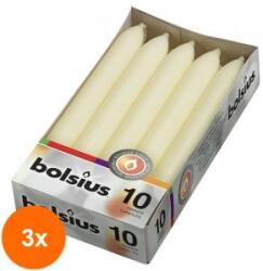 Bolsius Set 3 x 10 Lumanare Cilindrica Bolsius Crem (GIL-3xLCA-CIB-10-205)