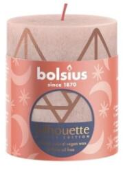 Bolsius Lumanare Stalp Bolsius, Roz cu Print, 80 x 68 mm (LCA-STR-80/68-04-PRINT-MPK)