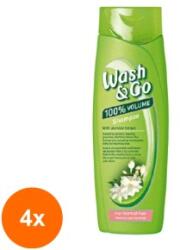 Wash&Go Set 4 x Sampon Wash & Go cu Extract de Iasomie, pentru Par Normal, 180 ml