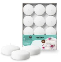 Bolsius Lumanari Plutitoare Maxi, 77 x 29 mm, 8 Ore, Alb, 12 Bucati (LCA-LP-12-MAX-02)