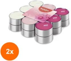 Bolsius Set 2 x 18 Lumanari Pastila Bolsius, Orhidee, Timp Ardere 3.5 Ore, Multicolore (GIL-2xLCA-PBA18N-40-ORH)