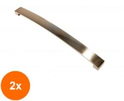 Ideal Feroluc Set 2 x Maner Model B0010/W833, 128 mm, Finisaj Inox (EDI-2xIFR-16423)