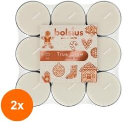 Bolsius Set 2 x 18 Lumanari Pastila Bolsius, Cookie Fever, Timp Ardere 4 Ore, Ivory (GIL-2xLCA-TRU-PT18-30-CHR-COK-C)