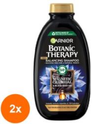 Garnier Set 2 x Sampon Garnier Botanic Therapy Magnetic Charcoal si Black Seed Oil, 400 ml
