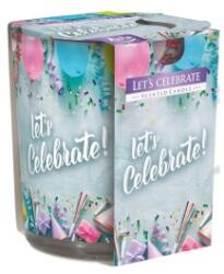 LCA Lumanare Parfumata in Pahar Imprimat, Let's Celebrate, 22 Ore (LCA-SN72S-49)