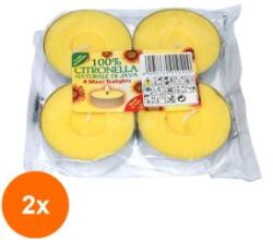 LCA Set 2 x 4 Lumanari Pastila Max Citronella, 10 Ore (GIL-2xLCA-CIT-P4-MAX)