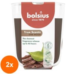 Bolsius Set 2 x Lumanare Parfumata in Pahar, Lemn de oud, Bolsius, 97 x 85 mm (GIL-2xLCA-TRU-LP-97-85-70)