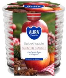 AURA Lumanare Parfumata in Pahar Spirala, Spiced Apple, Timp de Ardere 28 Ore, Aura (LCA-SNW80-1-455)