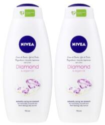 Nivea Set 2 x Gel de Dus Nivea Care Diamond, 750 ml