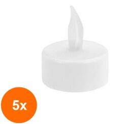 LCA Set 5 x Lumanare Pastila Electrica cu Lumina Calda, Baterii Incluse (GIL-5xLCA-CE-P10-CLD)