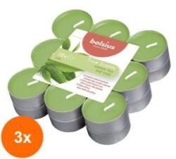 Bolsius Set 3 x 18 Lumanari Pastila Bolsius, Ceai Verde, Timp de Ardere 4 Ore (GIL-3xLCA-TRU-PT18-43-TS)