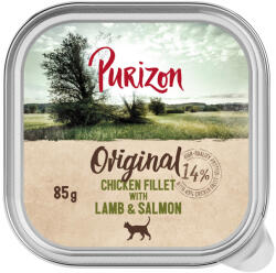 Purizon 12x85g Purizon Original nedves macskatáp - Csirkefilé, lazac & bárány
