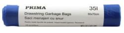 Prima Saci de Menaj cu Snur, Prima, Albastri, 35 Litri, 15 Bucati (VTR-0525)