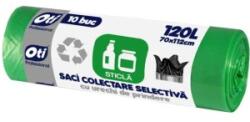 Oti Saci Menajeri Colectare Selectiva, Sticla, 70 x 112 cm, 120 l, Verzi, 10 Bucati (ZLN-OTI021327)