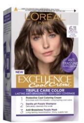 L'Oréal Vopsea de Par Permanenta cu Amoniac L'Oreal Paris Excellence Cool Creme 6.11 Ultra Ash Dark Blonde, 192 ml