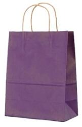 Bisbags Pungi din Hartie cu Manere, Lila, Interior Natur, 25 x 14 x 30 cm, 100 Bucati (BBG-PK650)