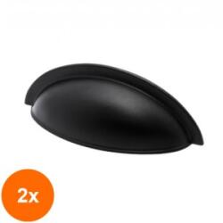 Ideal Feroluc Set 2 x Maner Scoica Model Irem, 64 mm, Finisaj Negru (EDI-2xIFR-16803)