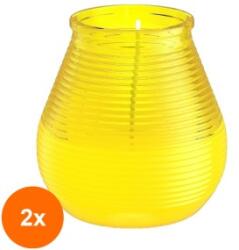 Bolsius Set 2 x Lumanare Parfumata in Pahar, 94 x 91 mm, 40 Ore, Galben, Bolsius True Citronella (GIL-2xLCA-TRU-CIT-PAT94/91-332)