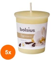 Bolsius Set 5 x Lumanare Parfumata Con, Bolsius, Vanilie (GIL-5xLCA-TRU-LPCO-75-VAN-TS)