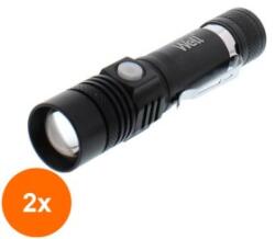 Well Set 2 x Lanterna T6 LED Well, 350lm, Neagra (TIV-2xTORCH-APEX-WL)