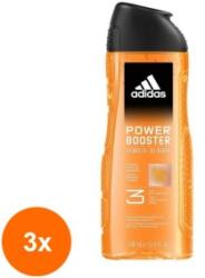 Adidas Set 3 x Gel de Dus Adidas, Power Booster, Barbati, 400 ml