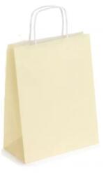 Bisbags Pungi din Hartie cu Manere, Crem, Interior Alb, 32 x 12 x 41 cm, 100 Bucati (BBG-PK517)
