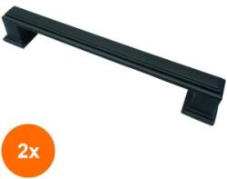 Ideal Feroluc Set 2 x Maner Model Tasso, 288 mm, Finisaj Negru Mat (EDI-2xIFR-18487)