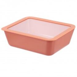 Lexi Home Vas Sticla Termorezistenta cu Capac Sticla, Caramiziu, Capacitate 1.4 l, Lexi Home (LB7048)