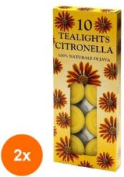 LCA Set 2 x Lumanari Pastila Citronella, 4 Ore (GIL-2xLCA-CIT-P10-T)