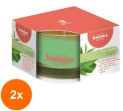 Bolsius Set 2 x Lumanare Parfumata Bolsius True in Pahar Mic, Green Tea (GIL-2xLCA-TRU-LPS-50/80-43-TS)