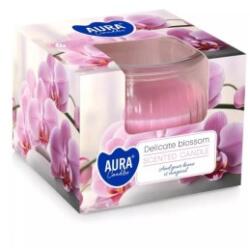 AURA Lumanare Parfumata in Pahar, Delicate Blossom, Timp de Ardere 18 Ore, Aura (LCA-SN69-421)