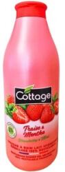 Cottage Gel de Dus si Lapte de Baie Cottage cu Capsuni si Menta, 750 ml